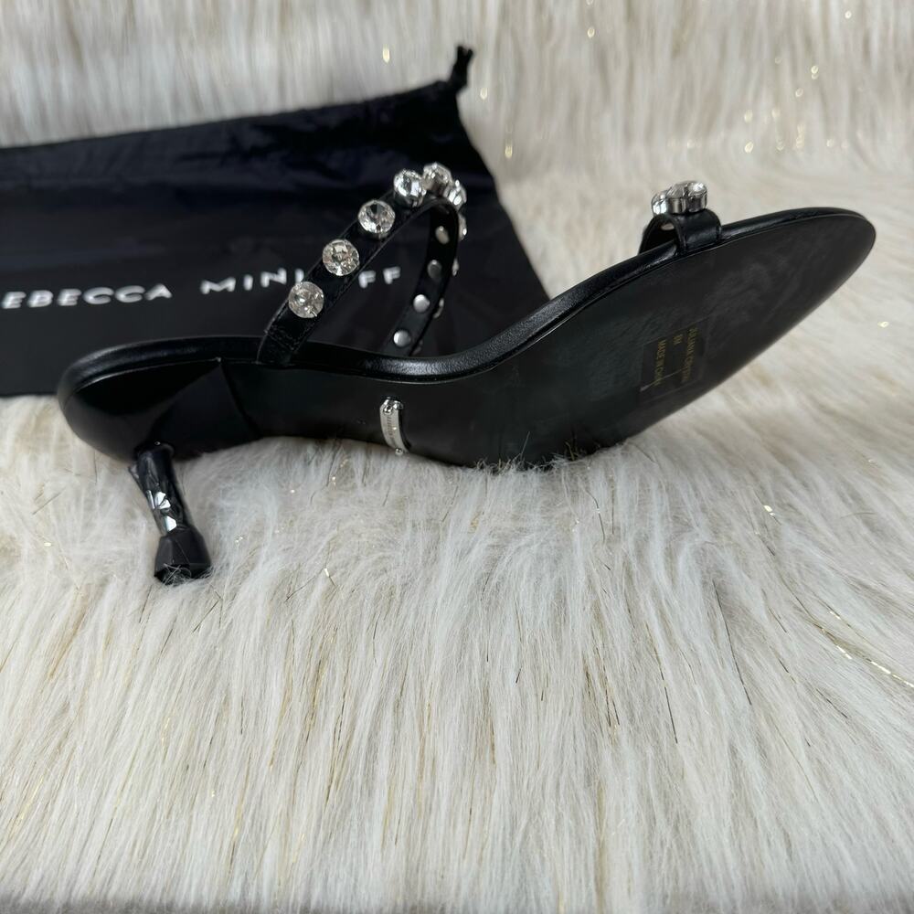 NWT Rebecca Minkoff Juliana Crystal Mule Calf Leather Modern Elegant Size 8 - Picture 6 of 11